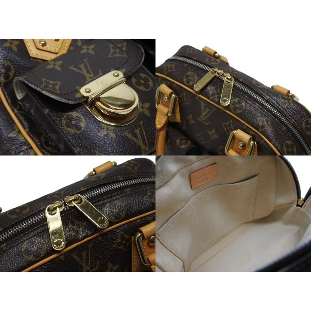 LOUIS VUITTON Manhattan Handbag Natural Leather Brown - Picture 6 of 7